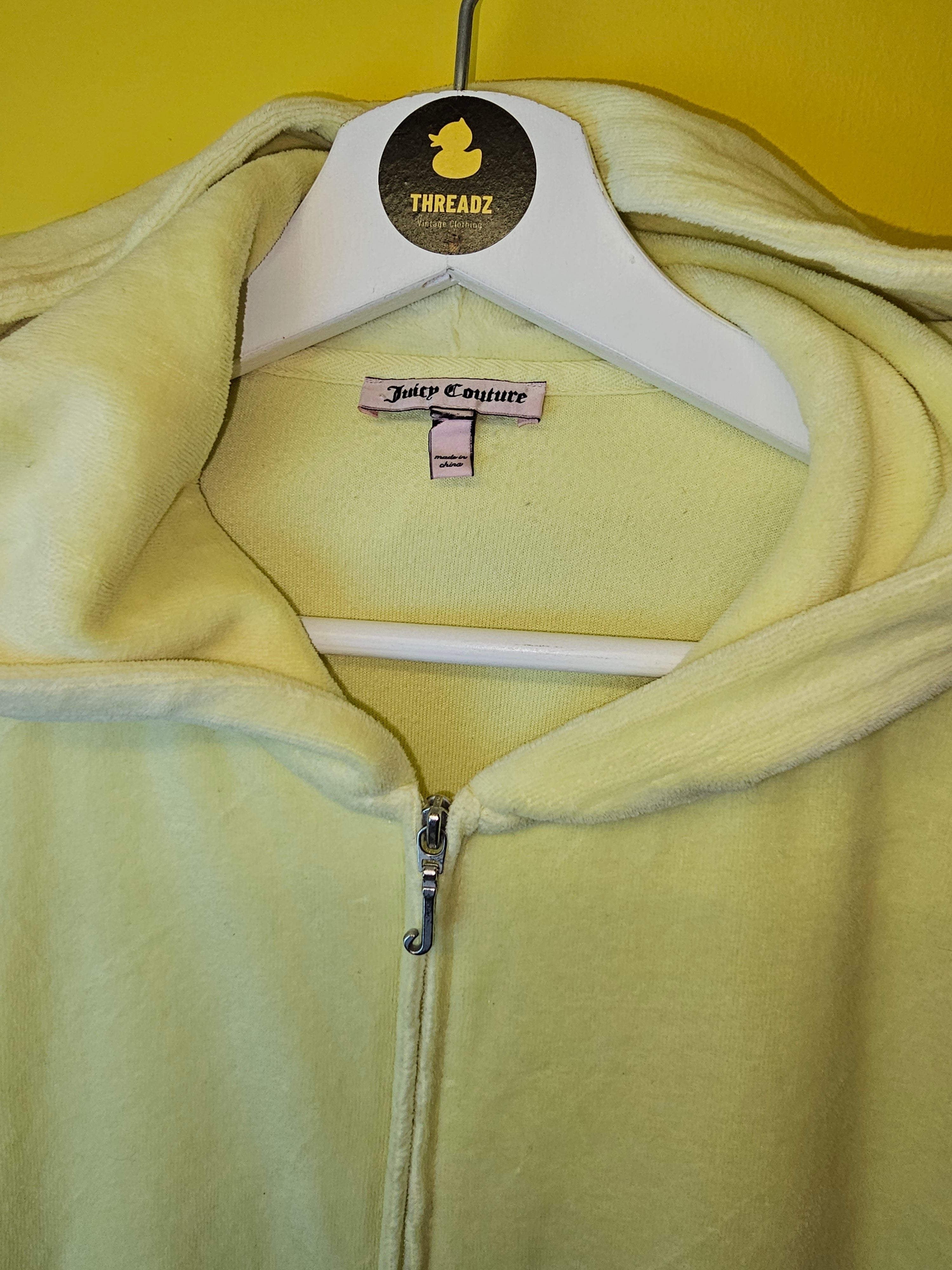 Juicy Couture yellow hooded store sweater