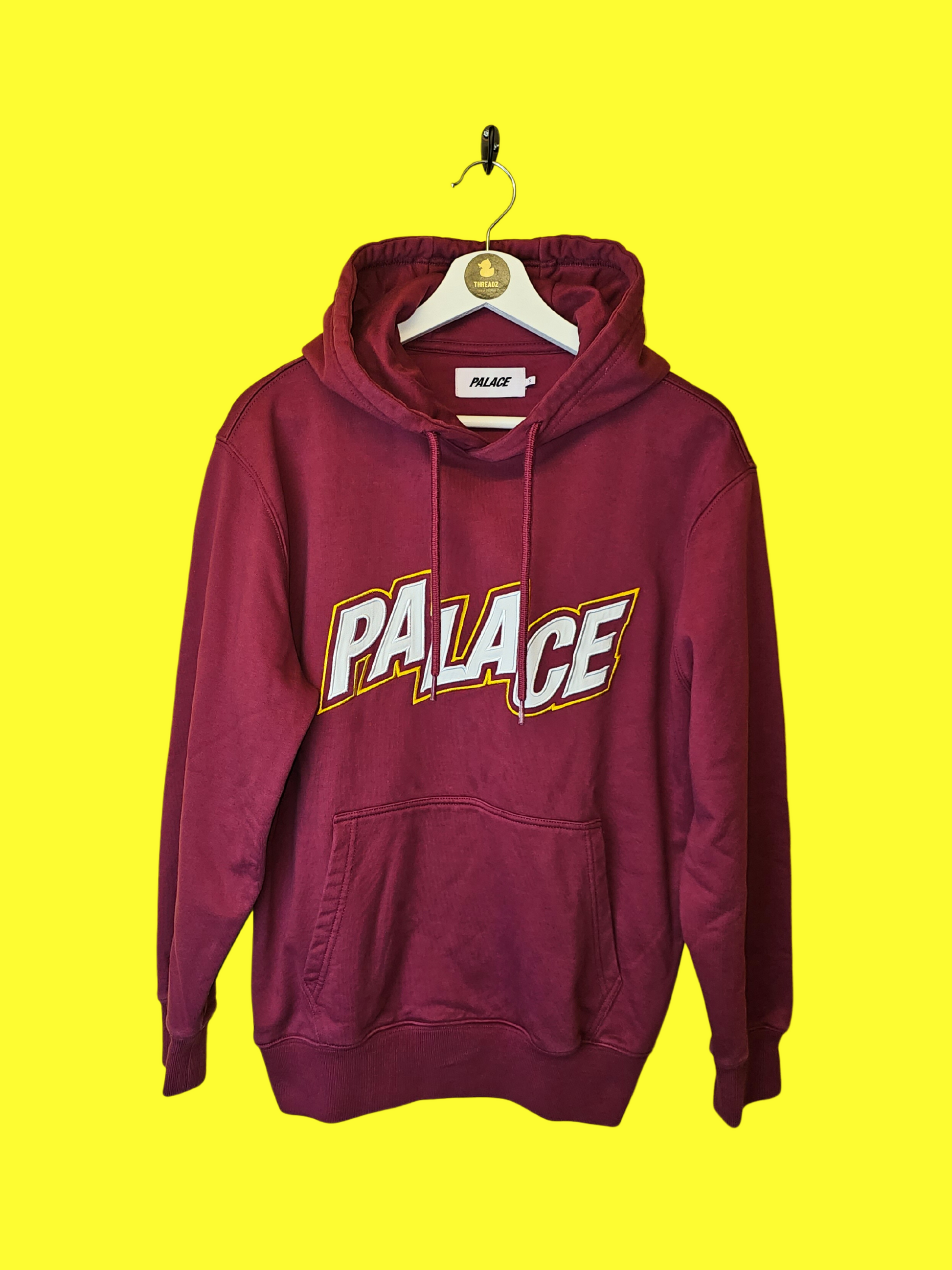 Palace Maroon Spellout Hoodie S Threadz Vintage Clothing