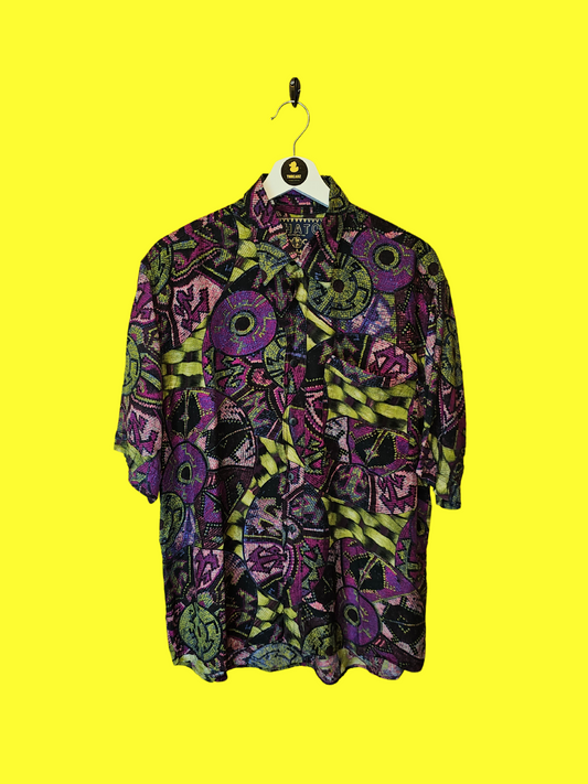 Vintage Funky Pattern Shirt (M)