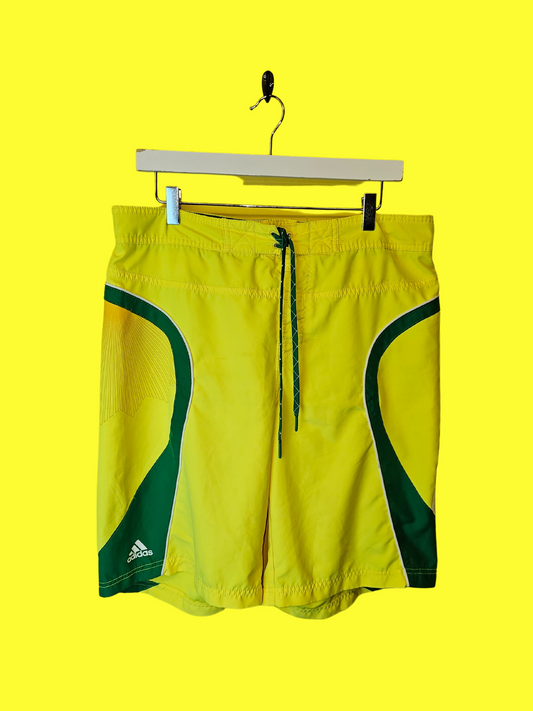 Adidas Yellow/Green Shorts (L)